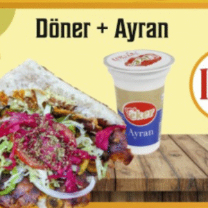 Pide Arası Döner + Ayran