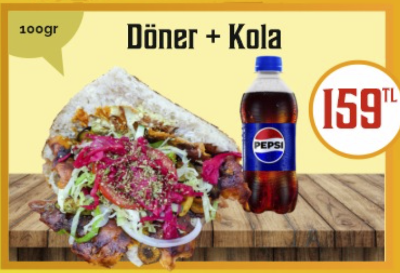 Pide Arası Döner + Pepsi Cola